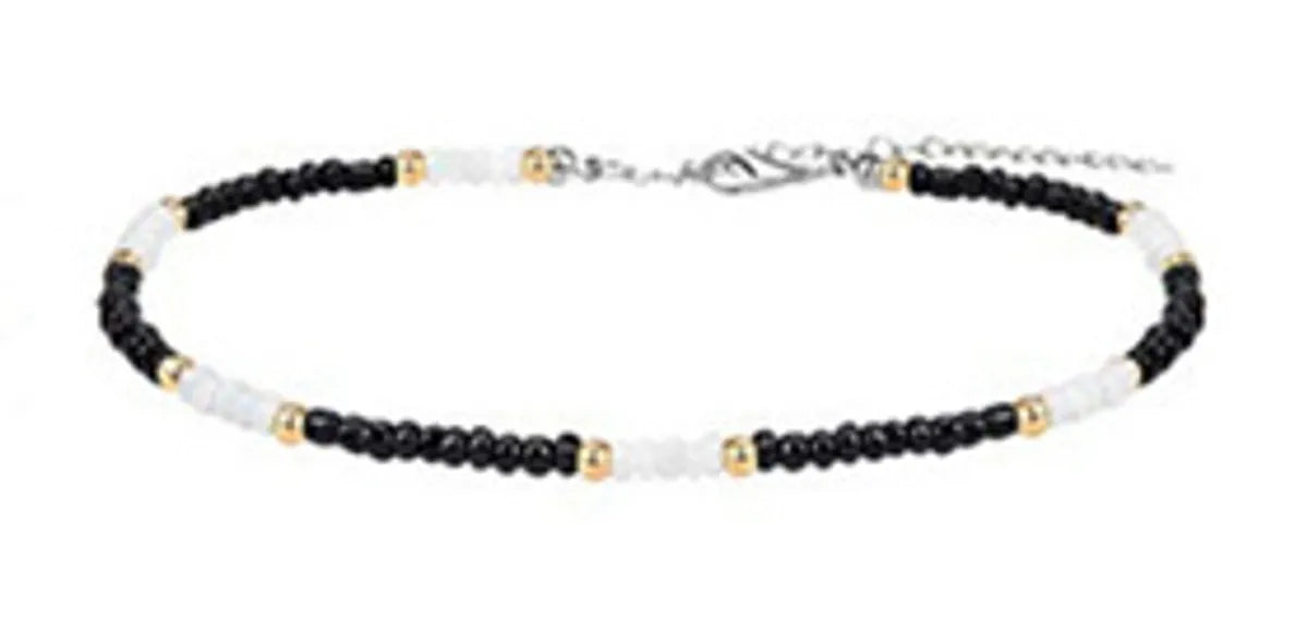 Fashion Circle Glass Beaded Women'S Choker 1 Piece