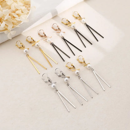 Fashion Geometric Plating Stainless Steel No Inlaid 18K Gold Plated Earrings