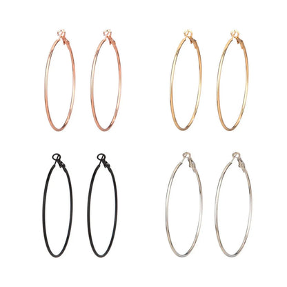 Fashion Circle Metal Plating Women's Earrings 1 Pair