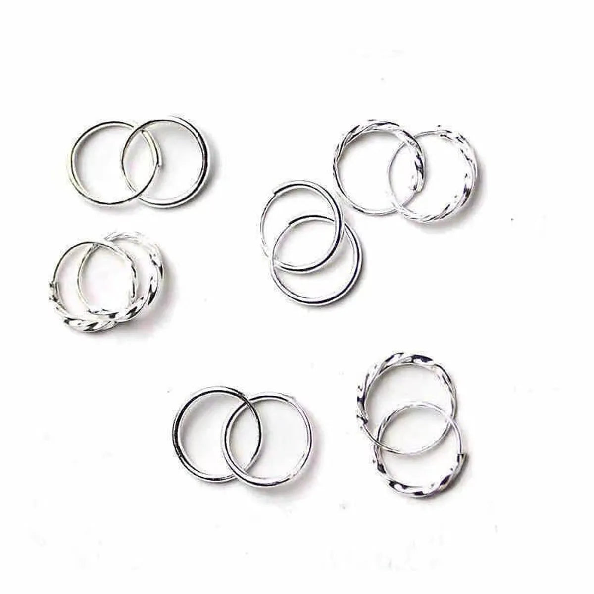 Fashion Circle Silver Plating Earrings 1 Pair