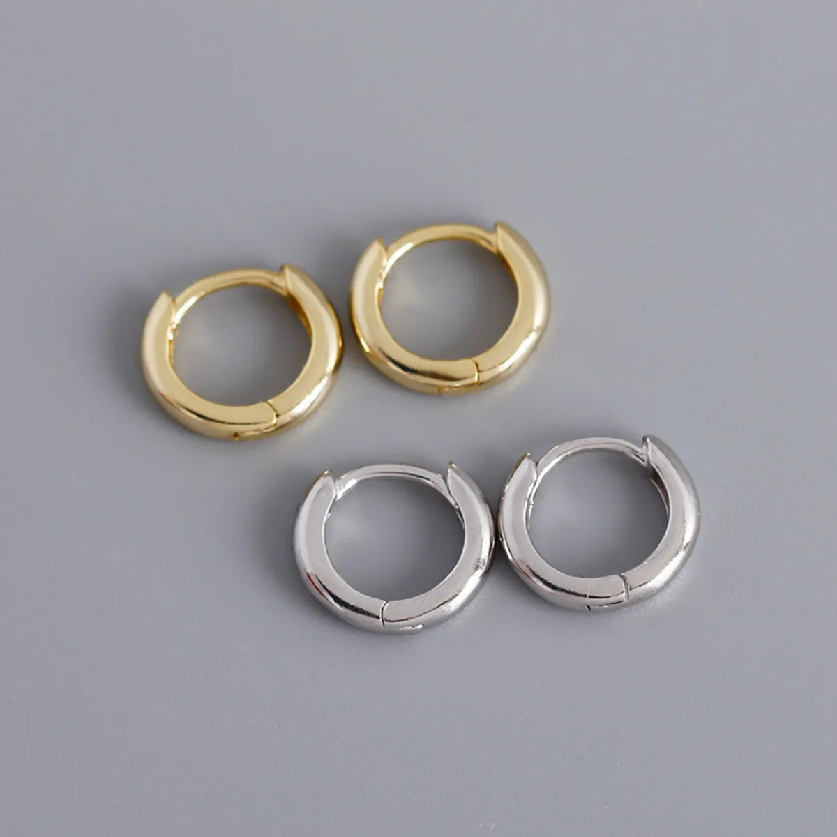 Fashion Circle Sterling Silver Plating Earrings 1 Pair