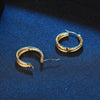 1 Piece Fashion Circle Plating 304 Stainless Steel Earrings