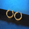 1 Piece Fashion Circle Plating 304 Stainless Steel Earrings