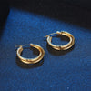 1 Piece Fashion Circle Plating 304 Stainless Steel Earrings
