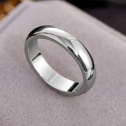 Fashion Circle Titanium Steel Plating Rings 1 Piece