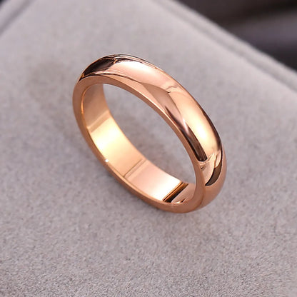 Fashion Circle Titanium Steel Plating Rings 1 Piece