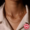 Fashion Classic Fourleaf Clover 925 Sterling Silver Elegant Allmatch Flower Zircon Stacked Wear Women's Collarbone Necklace With Electroplating