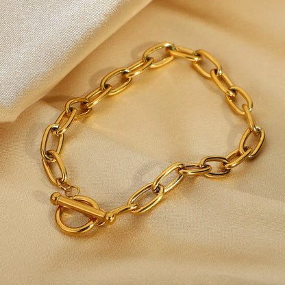 Fashion Classic Ot Gold-plated Stainless Steel Bracelet