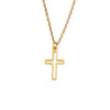 Fashion Clavicle Chain Stainless Steel Hollow Cross Pendant Geometric Design Fine Polished