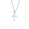 Fashion Clavicle Chain Stainless Steel Hollow Cross Pendant Geometric Design Fine Polished