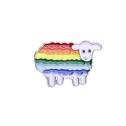 Fashion Clouds Rainbow Heart Shape Alloy Enamel Unisex Brooches