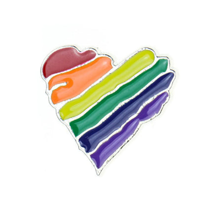 Fashion Clouds Rainbow Heart Shape Alloy Enamel Unisex Brooches