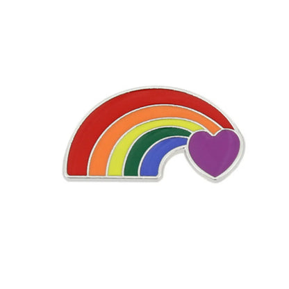 Fashion Clouds Rainbow Heart Shape Alloy Enamel Unisex Brooches