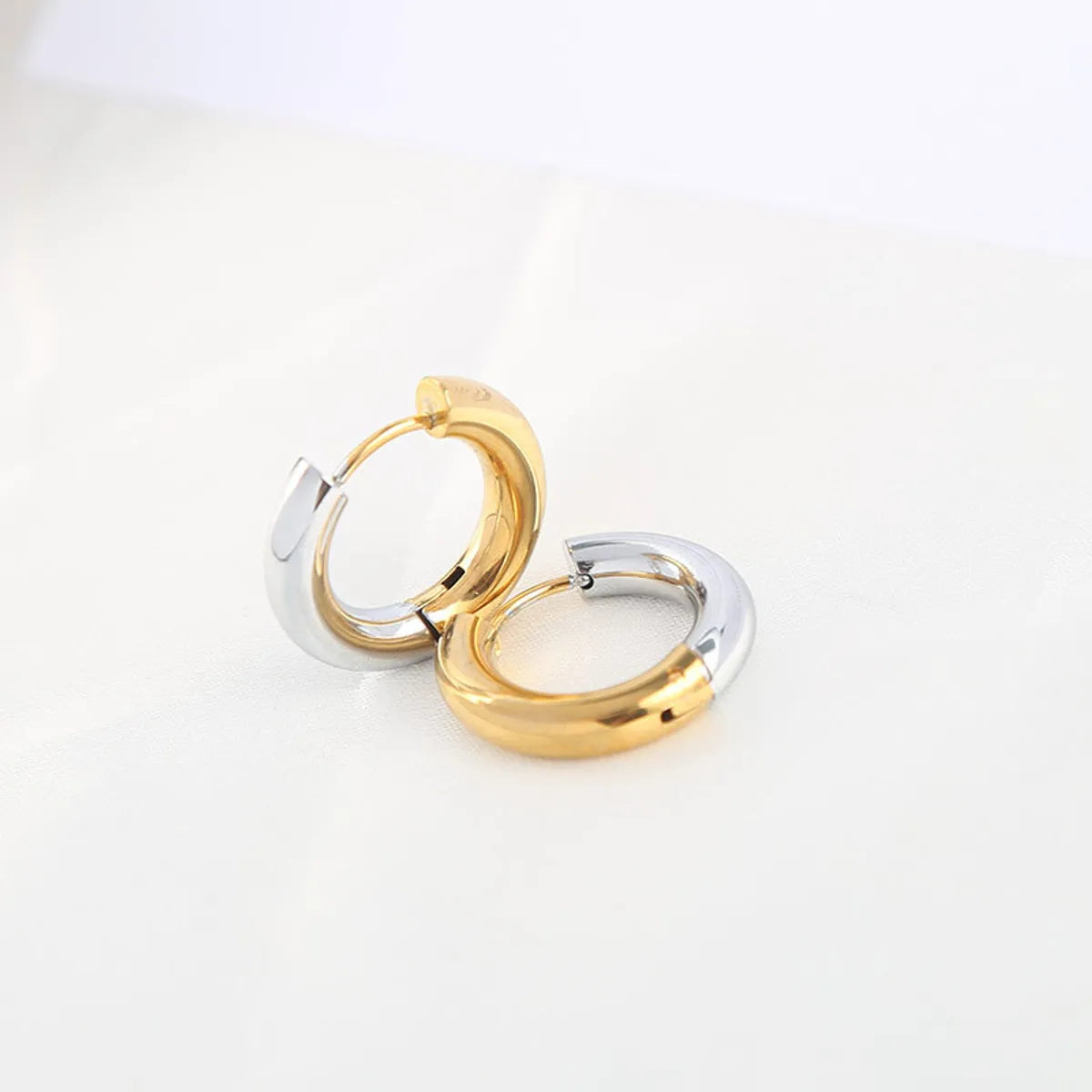 1 Piece Fashion Color Block Plating Stainless Steel Earrings