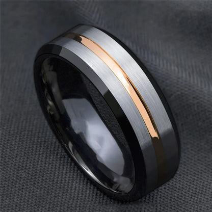 Fashion Color Block Stainless Steel Plating Rings 1 Piece