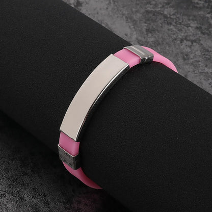 Fashion Color Block Titanium Steel Bangle