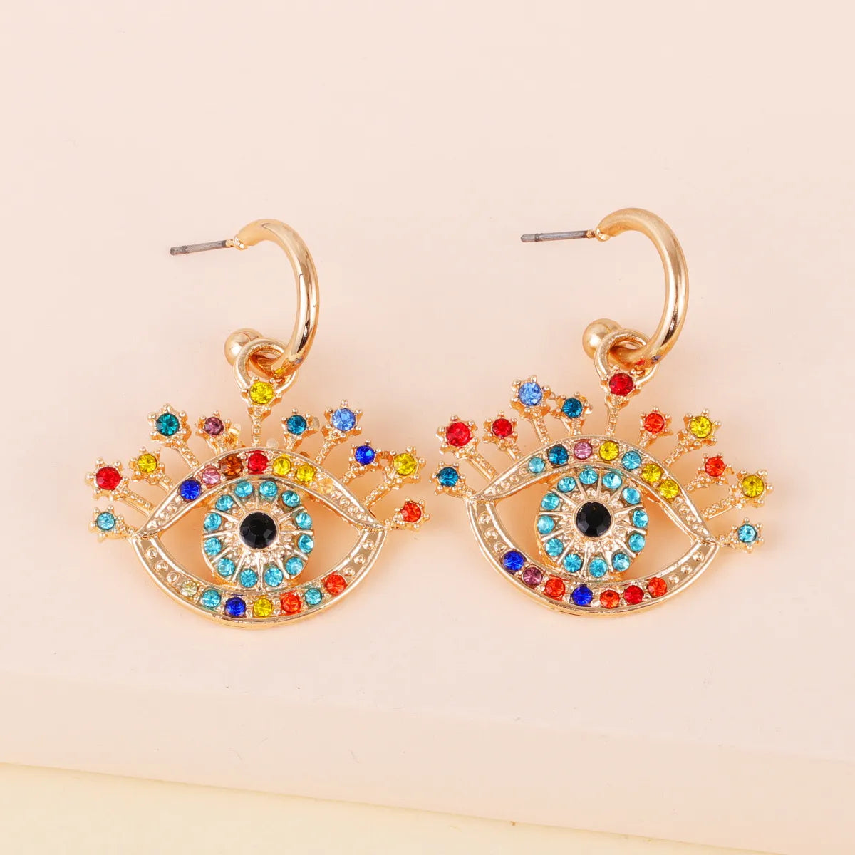 Fashion  Color  Diamond  Eyes Wild Earrings