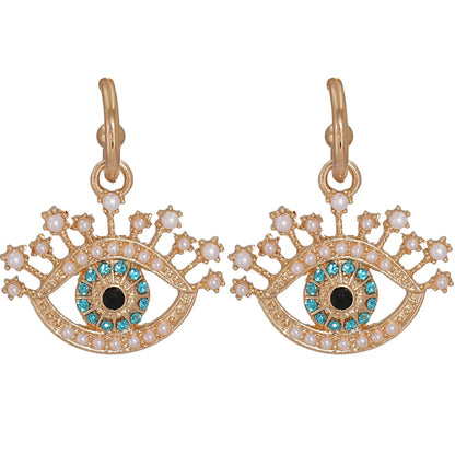 Fashion  Color  Diamond  Eyes Wild Earrings