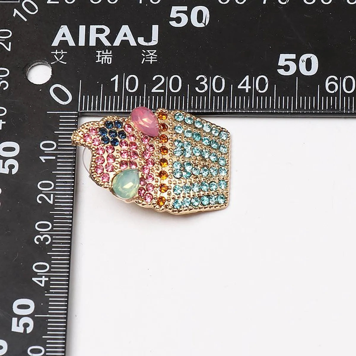 Fashion Color Diamond Ice Cream Stud Earrings Nhjj152441