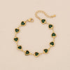 Fashion Color Love Heart Shape Stainless Steel Bracelet With Electroplating For Women
