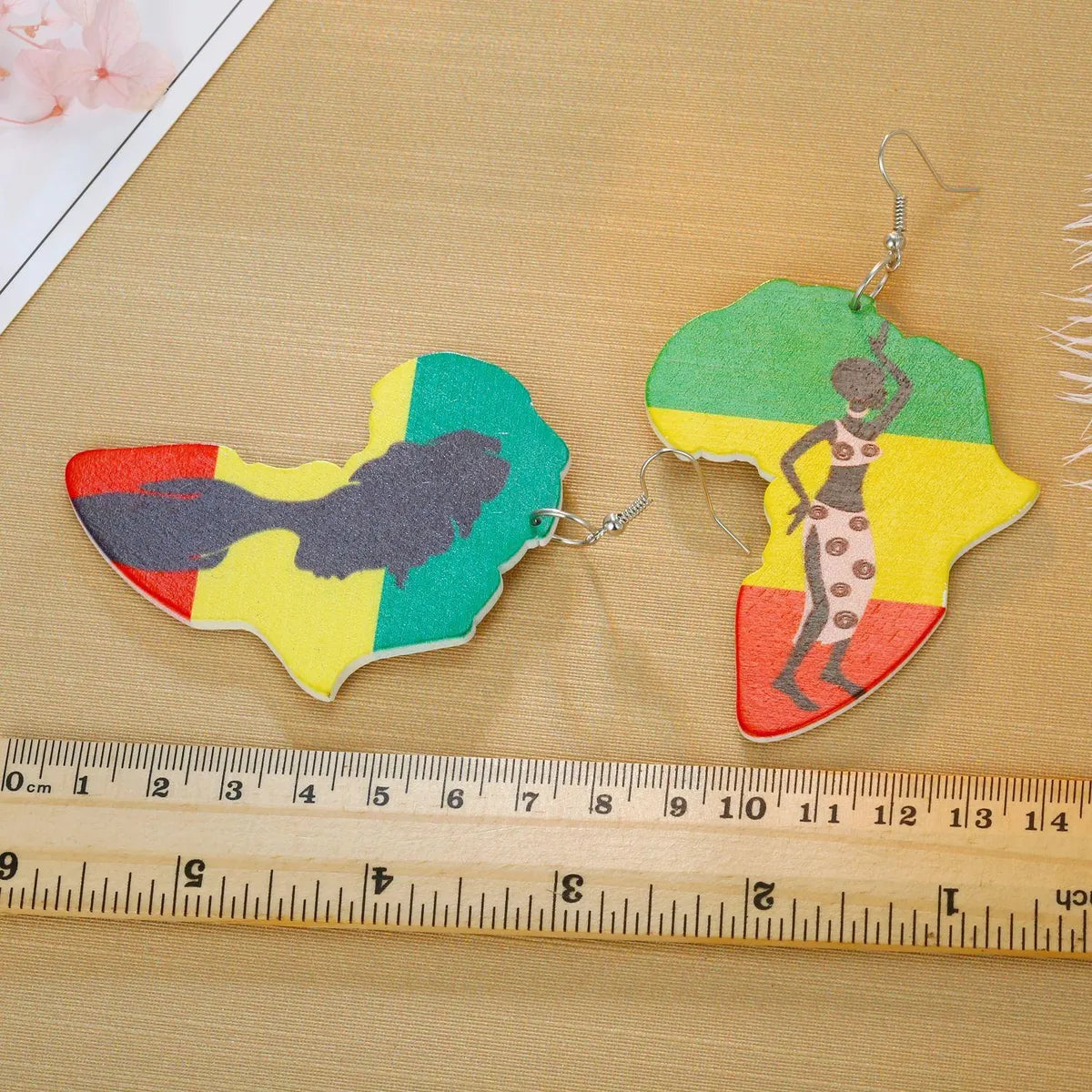 Fashion Color Resin African Map Earrings Nhgo142985