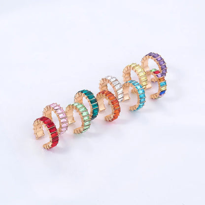 Wholesale Jewelry Lady Geometric Alloy Artificial Gemstones Earrings