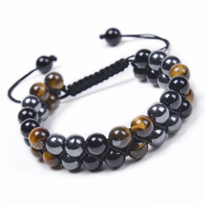 Fashion Colorful Agate Beaded Unisex Bracelets 1 Piece