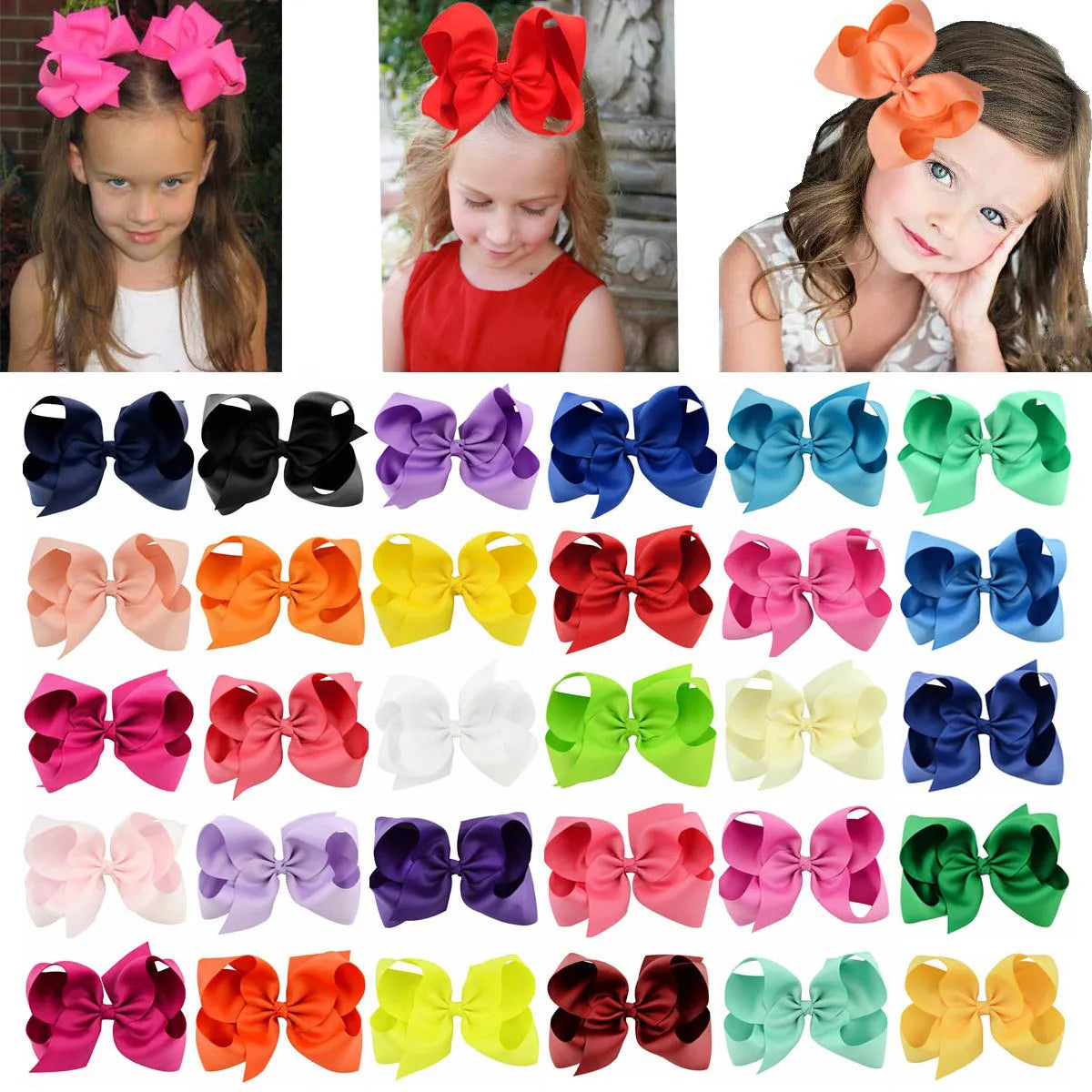 Fashion Colorful Children'S Bowknot Hairpin Set