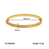 Fashion Commuter Buckle Bracelet Titanium Steel Gold Plated Diamond Geometric Design