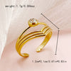 Fashion Commuter Exquisite Flower Pearl Opening Stainless Steel Ring With Electroplating
