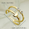 Fashion Commuter Exquisite Flower Pearl Opening Stainless Steel Ring With Electroplating