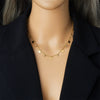 Fashion Commuter Simple Gold Plated Stainless Steel Pendant Necklace With Butterfly Disc Lightning Crown Eye Accessories In Heart Shape With Electroplating