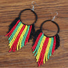 Fashion Concise Bohemian Tassel Women Earrings Iron Alloy Rice Beads