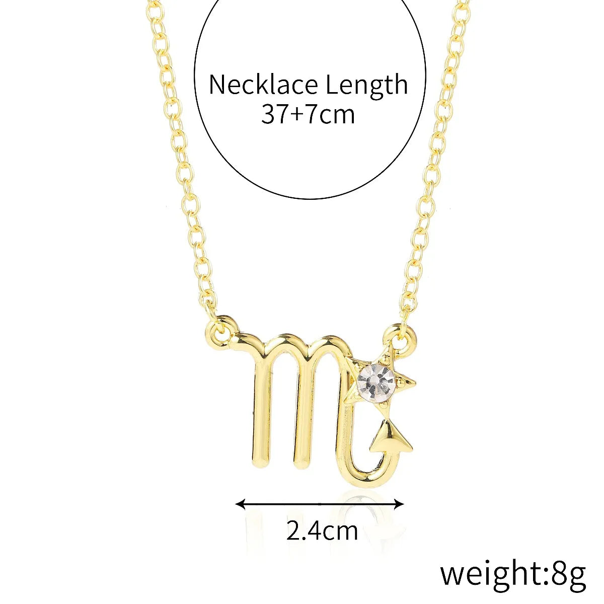 Fashion Constellation Alloy Plating Inlay Rhinestones Women'S Necklace 1 Piece