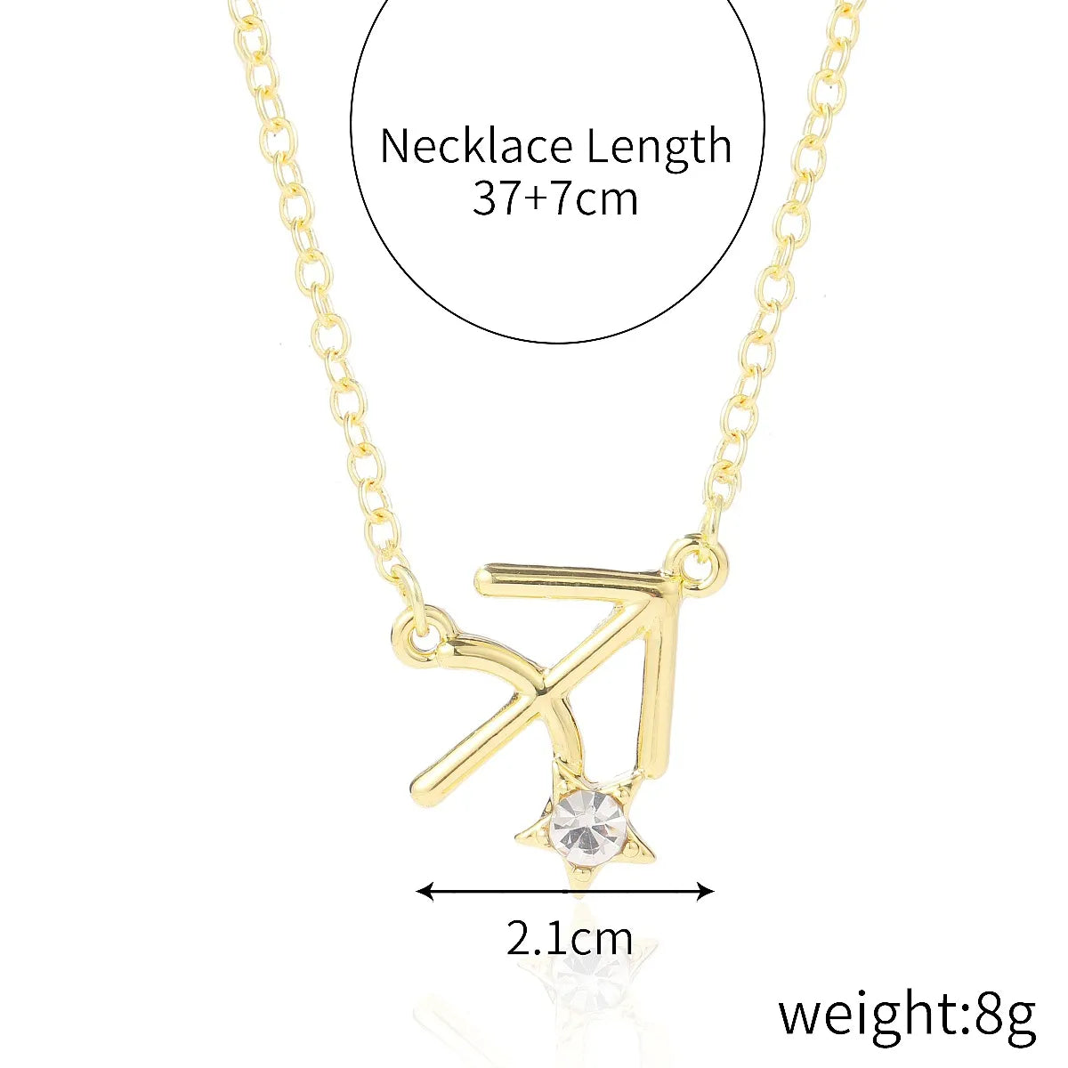 Fashion Constellation Alloy Plating Inlay Rhinestones Women'S Necklace 1 Piece