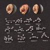 Fashion Constellation Zircon Inlaid Metal Piercing Ear Jewelry