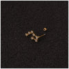 Fashion Constellation Zircon Inlaid Metal Piercing Ear Jewelry