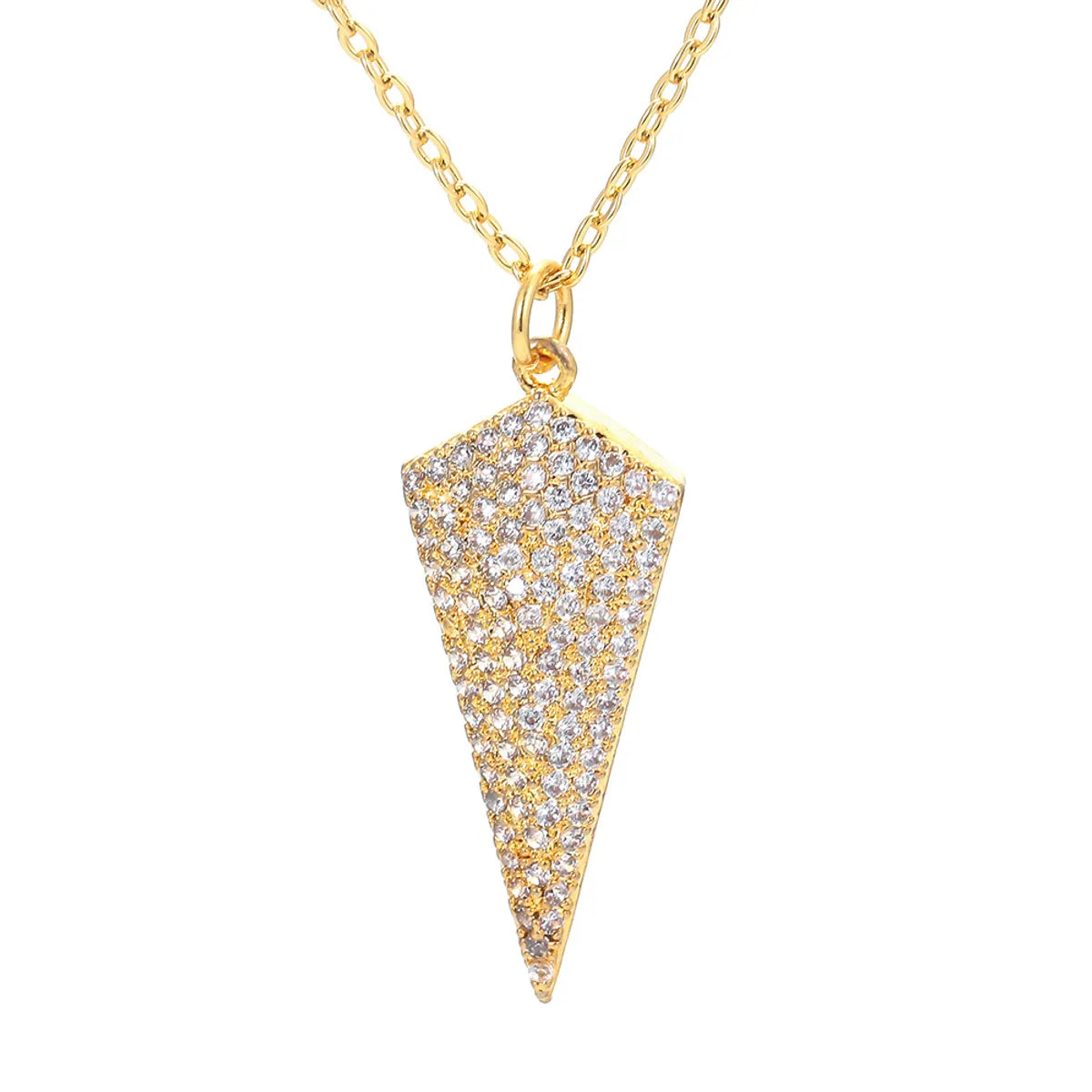 Fashion Copper Arrow Pendant Micro-inlaid Zircon Full Zircon Necklace Wholesale