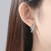 Fashion Copper Bear Earrings With Zircon Accents Simple Animal Zodiac Jewelry Accessories