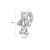 Fashion Copper Bear Earrings With Zircon Accents Simple Animal Zodiac Jewelry Accessories