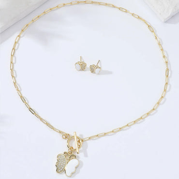 Novelty Butterfly 18K Gold Plated 201 Stainless Steel Wholesale