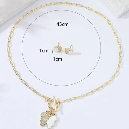 Novelty Butterfly 18K Gold Plated 201 Stainless Steel Wholesale