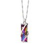 Fashion Copper Jewelry Set With Colorful Faceted Crystal Earrings And Geometric Pendant Necklace With O Chain