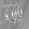 Fashion Copper Large Hoop Earrings With Inlaid Zircon Geometric Design For Women