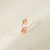 Fashion Copper Leaf Open Ring Adjustable Electroplated Natural Plant Style Ring For Women And Couples