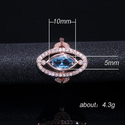 Fashion Copper Plated Rose Gold Micro-Set Zircon Ring Female Wholesale