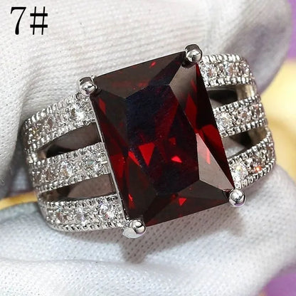 Fashion Copper Zircon Creative Hollow Multi-Layer Ring