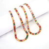 Fashion Copper Zircon Tennis Chain Necklace Geometric Electroplated Box Chain Hip Hop Jewelry
