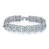 Fashion Copper Zirconia Flower Bracelet Full Zircon Casual Bracelet For Women And Couples
