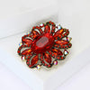 Fashion Creative Alloy Rhinestone Flower Brooch For Women's Clothing